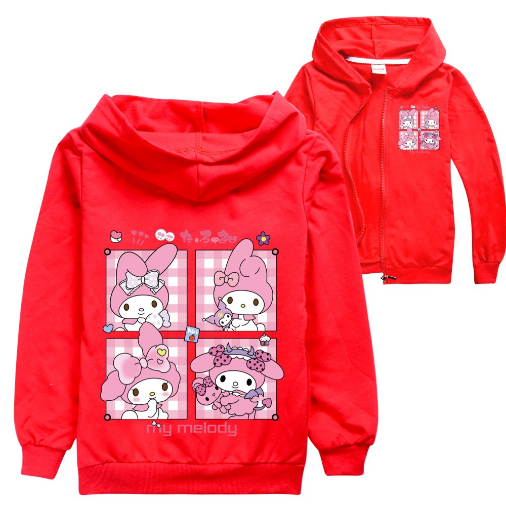 Kuromi Spring Autumn Zip-Up Cardigan Jacket – Cute Japanese Style Outerwear 2779 -Mayoulove