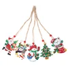5pcs/set DIY Christmas Diamond Drill Dots Painting Crystal Xmas Trees Hanging Pendant Kits