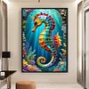 (Big Size)Seahorse - 11CT Counted Cross Stitch - 40*60cm - Animal