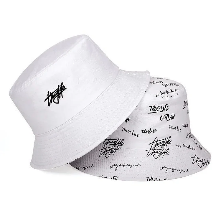 Summer Reversible Cotton Unisex Bucket Hat at Hiphopee