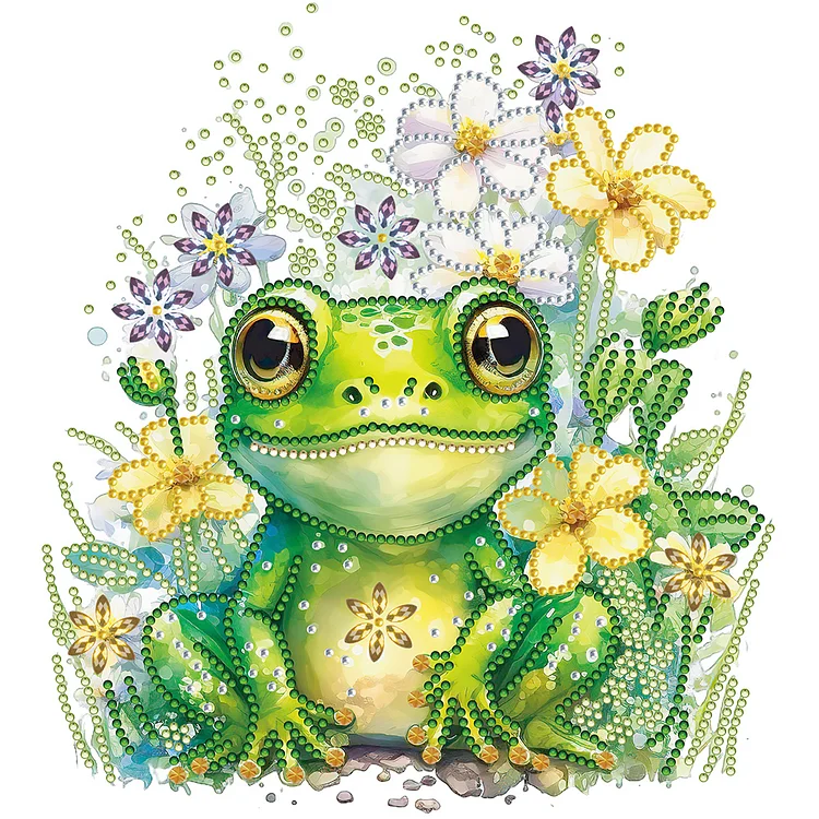 Pond Frog 30*30CM (Canvas) Special Drill Diamond Painting gbfke