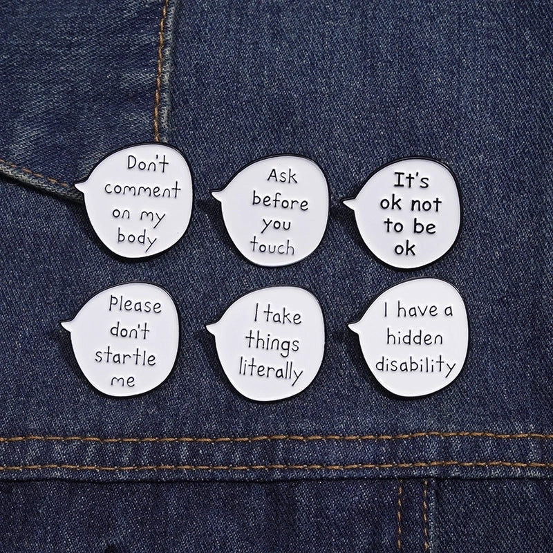 Cartoon Style Modern Style Letter Alloy Stamping Stoving Varnish Plating Women’s Brooches