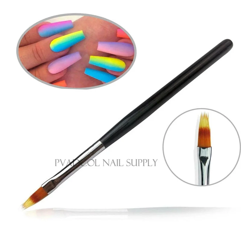 Ombre Effect Nail Art Brush Gradient Design UV Gel Polish Draw Paint Pen Cylindrical Nylon Bristles Plastic Protection Manicure-Nail Inspo