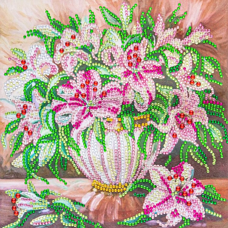 30*30CM Part Drill Special Shaped DIY Flowers Crystal Rhinestones Diamond Painting