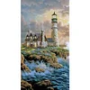 Diamond Painting-DIY Full Round Drill Seaside Lighthouse(70*40 CM)