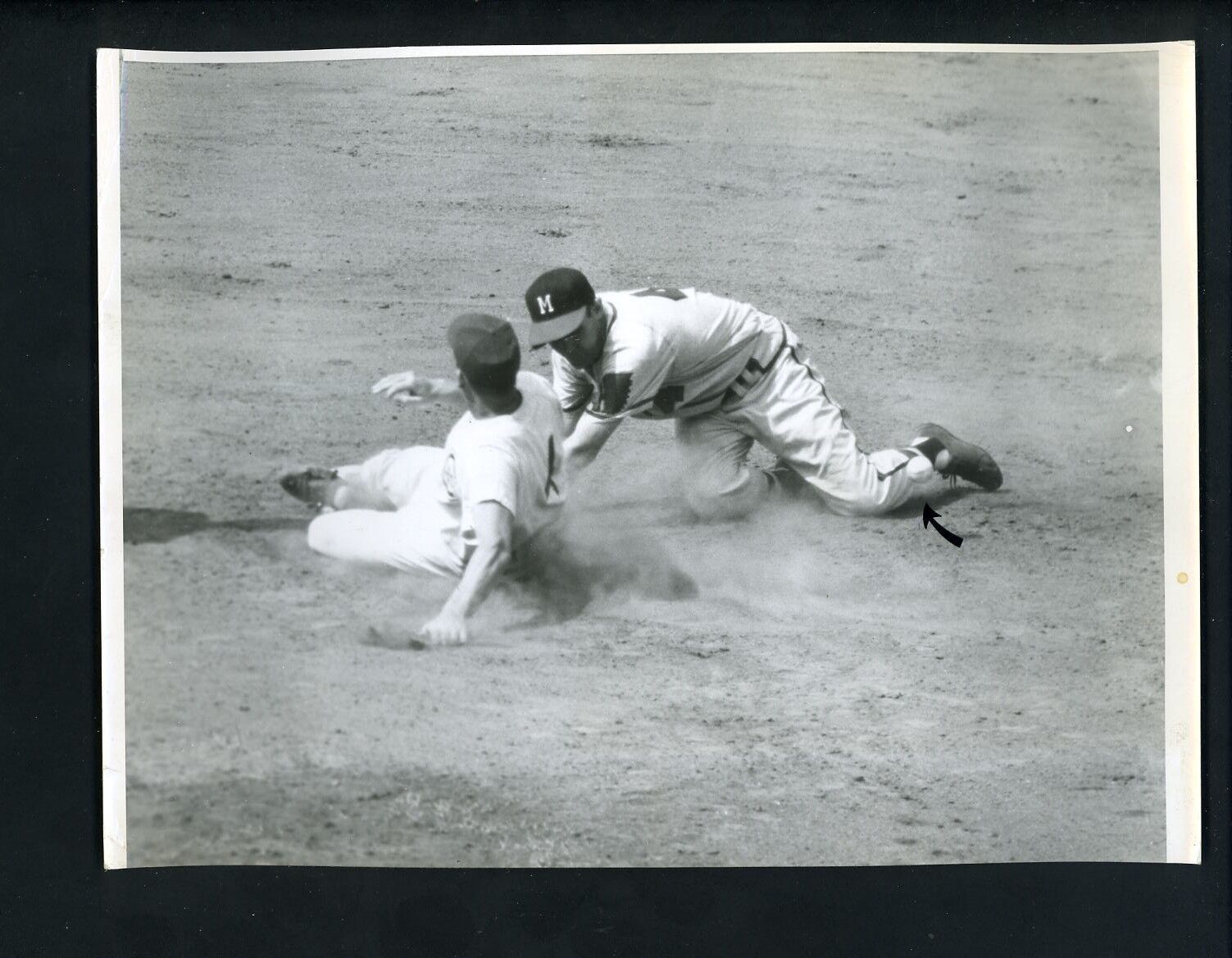 Danny O'Connell & Ralph Kiner 1954 Press Photo Poster painting Milwaukee Braves Chicago Cubs