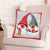 >SALE<Christmas Gnome Case Embroidery Stamped 11CT DIY Cross Stitch Kits 40x40cm