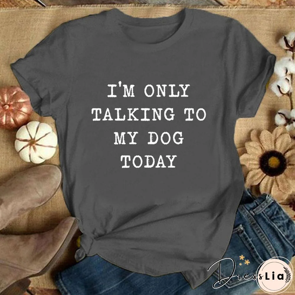 Women's Fashion Letter Printed T-shirts Girls' Funny Graphic Tee Tops Casual Crew Neck Short Sleeve Shirt Tops Laides Summer T-shirts Dog Lover Female Clothes