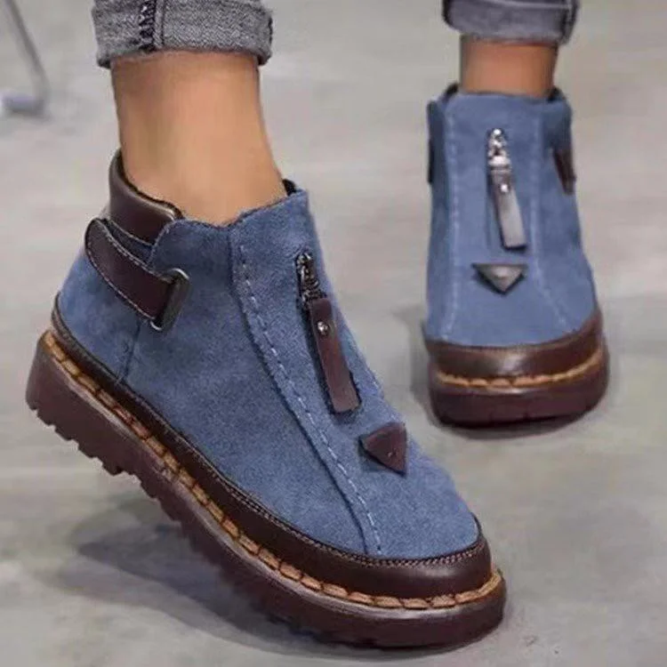 Womens Chelsea Platform Flat Bottom  Ankle Boots shopify Stunahome.com