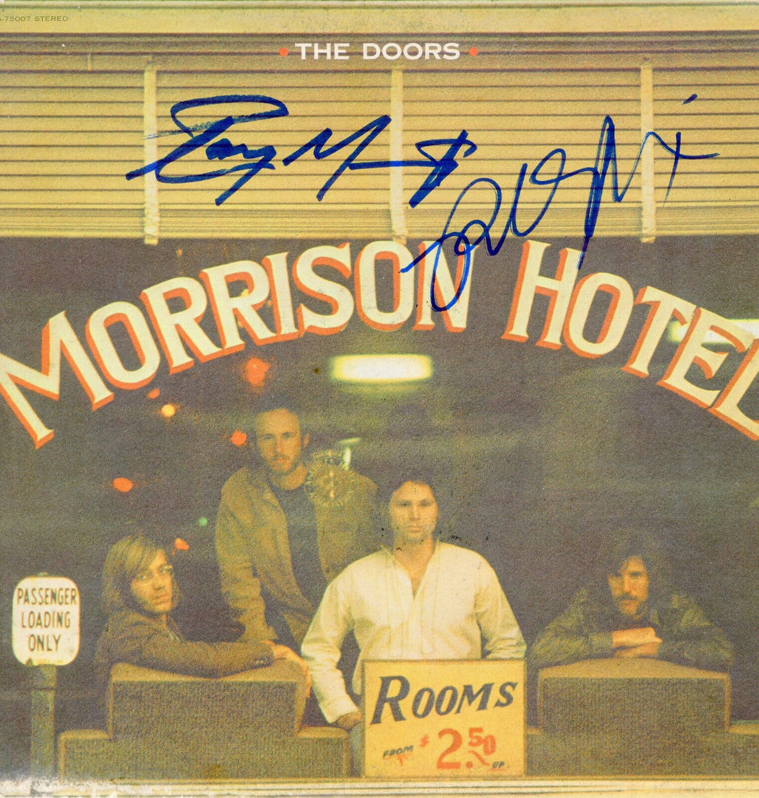 THE DOORS Signed 'Morrison Hotel' Photo Poster paintinggraph Rock Band Manzarek Krieger preprint