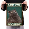 Funny"Are You Pooping Cat" - Vintage Metal Signs(12*16Inch) - Cat