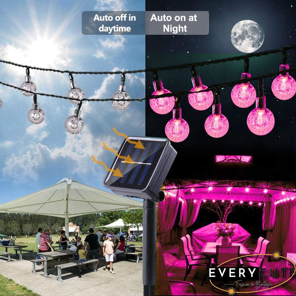 Solar String Lights Garden Outdoor String Lights Waterproof Crystal Ball Fairy Lights, Decoration Lighting for Home,Garden,Patio,Yard, Halloween,Christmas