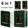 6 In 1 Air Quality Monitor Accurate PM2.5 PM10 HCHO TVOC CO2 CO Detector