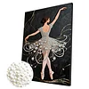 DIY Pearl Painting Ballet Girl for Home Wall Decor with Frame(40*30cm)