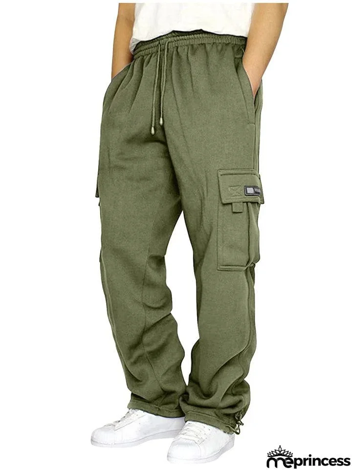 Men's Sports Style Cozy Loose Multi-Pocket Cargo Pants