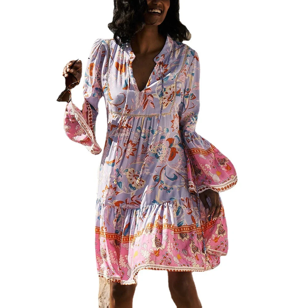 Uveng Uveng 2025 Women's Fashion Smashed Chiffon Cake Dress Dress