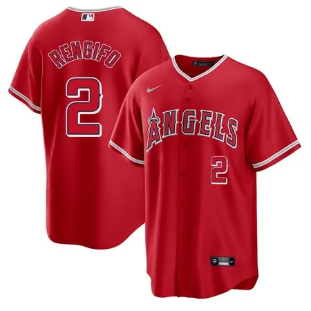 Men's Los Angeles Angels #2 Luis Rengifo  Red Home Replica Jersey