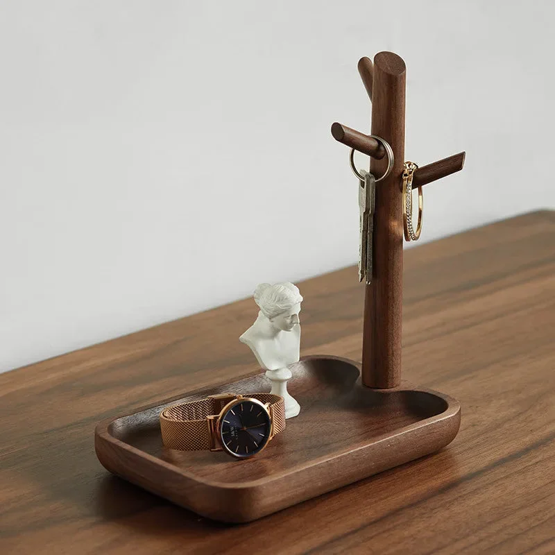 Athvotar HeMu Key Storage Tray for Entrance Foyer Creative Tree Hanging Shelf Desktop Decoration Living Room Key Hanger Display Frame