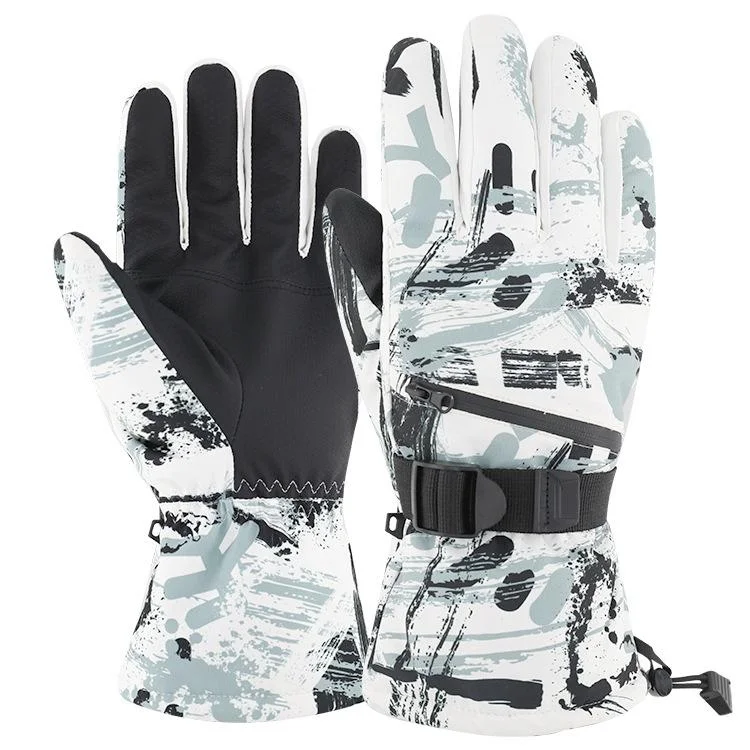 Winter Thermal Ski Gloves Outdoor Waterproof Velvet Gloves Thickening Touch Screen Motorcycle Gloves, Size: M