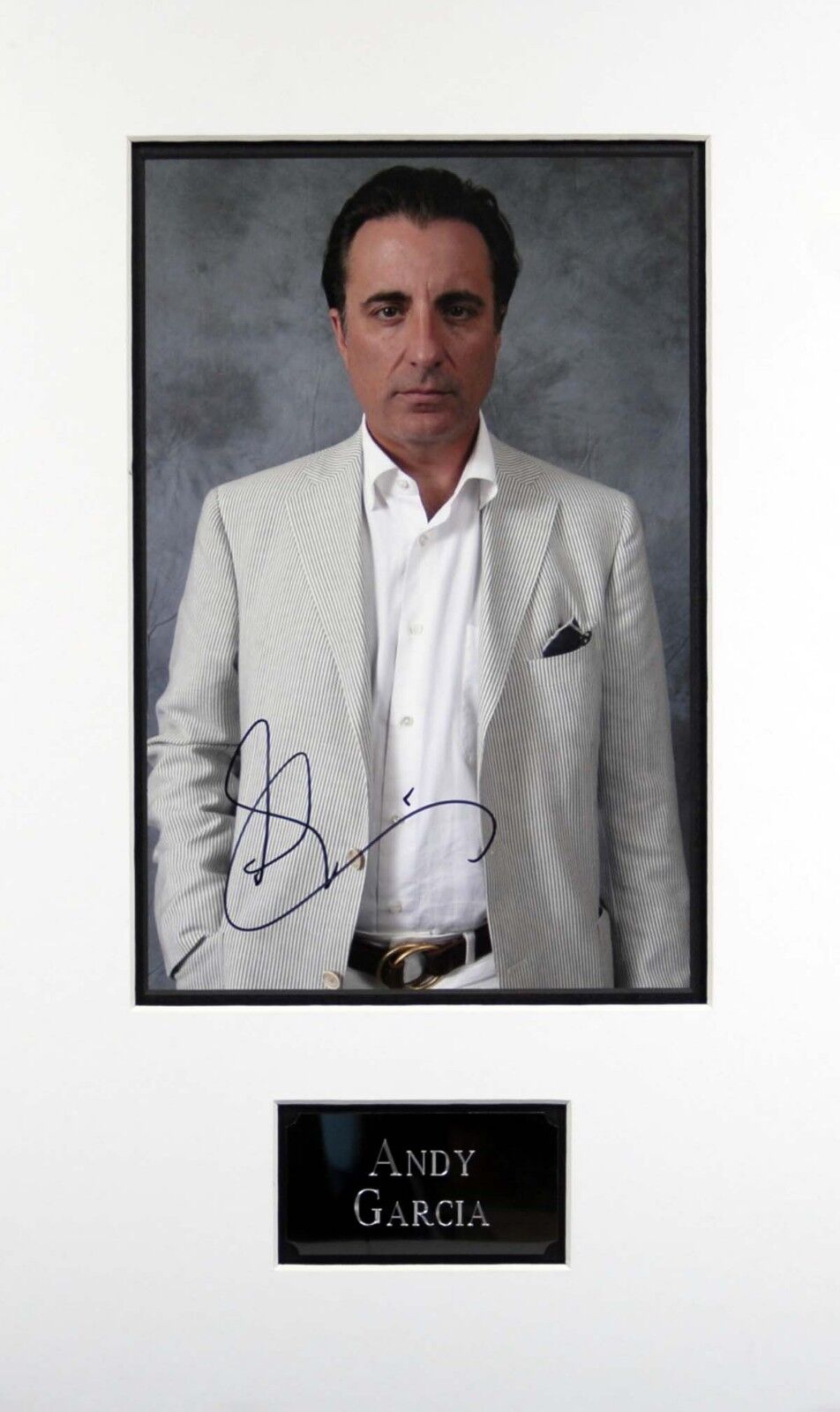 Andy GARCIA Signed & Mounted 12x8 Photo Poster painting AFTAL COA The Godfather Actor