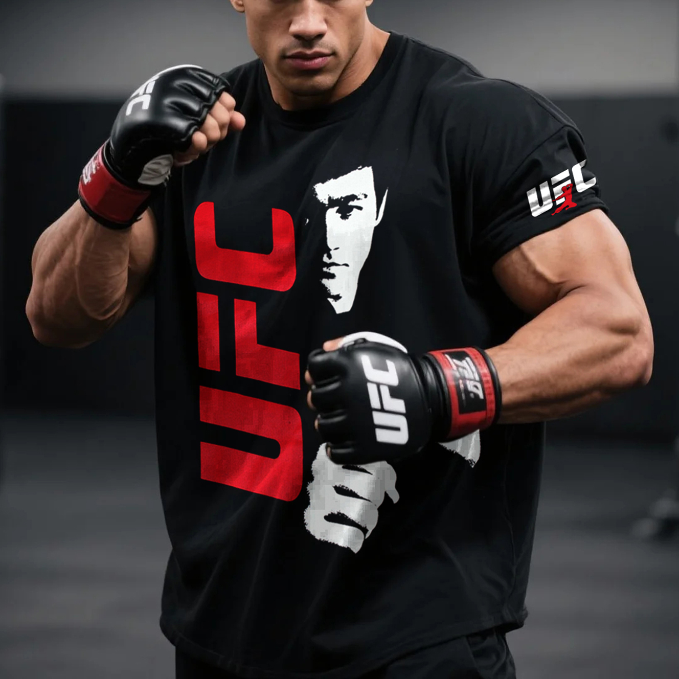 Oversized Loose Casual Fighting Father Printed Short-sleeved T-shirt / TECHWEAR CLUB / Techwear