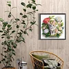 Diamond Painting-DIY Crystal Rhinestone Simple Flower Cat(40x40cm)