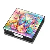 (US Local)Butterfly PU Diamond Art Note Box with 160 Sheets of Paper Craft Kit