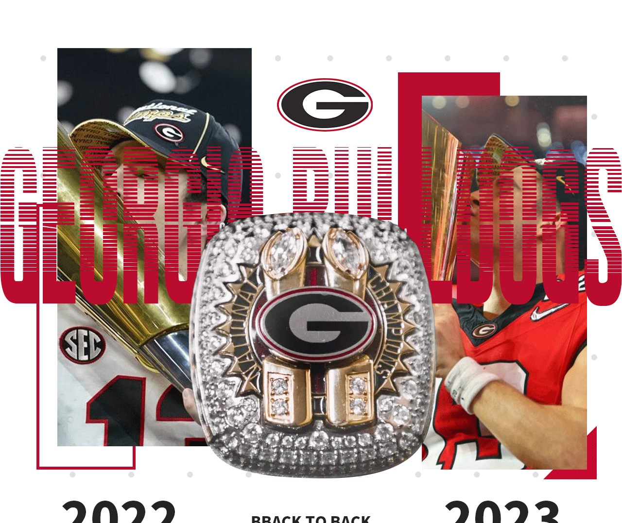 【Customized Version】 2022 Georgia Bulldogs National Championship NCAA Ring