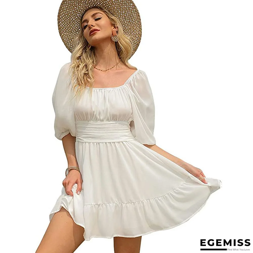 Lantern Lace Sexy Halter Flounce Dress Black Dresses | EGEMISS