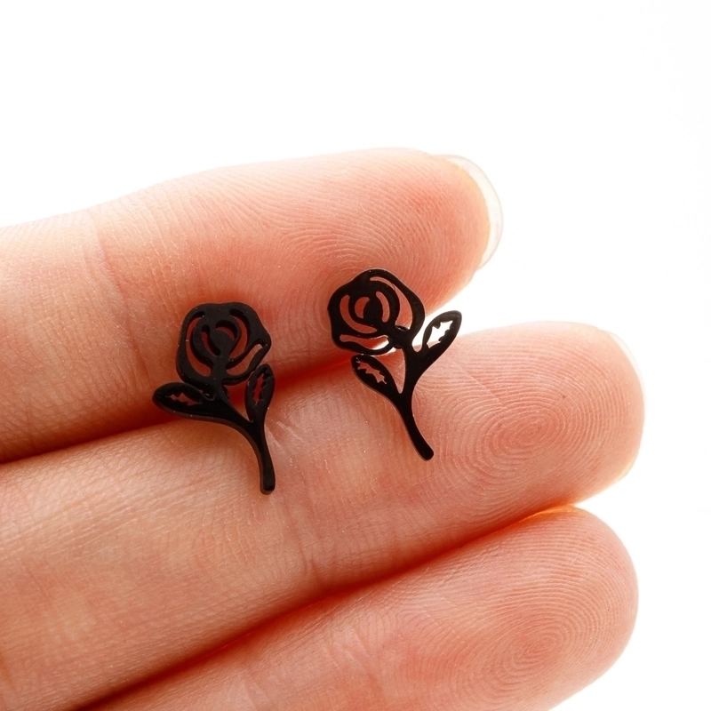 1 Pair Cartoon Style Sweet Artistic Cactus Paw Print Cat 304 Stainless Steel 18K Gold Plated Ear Studs4