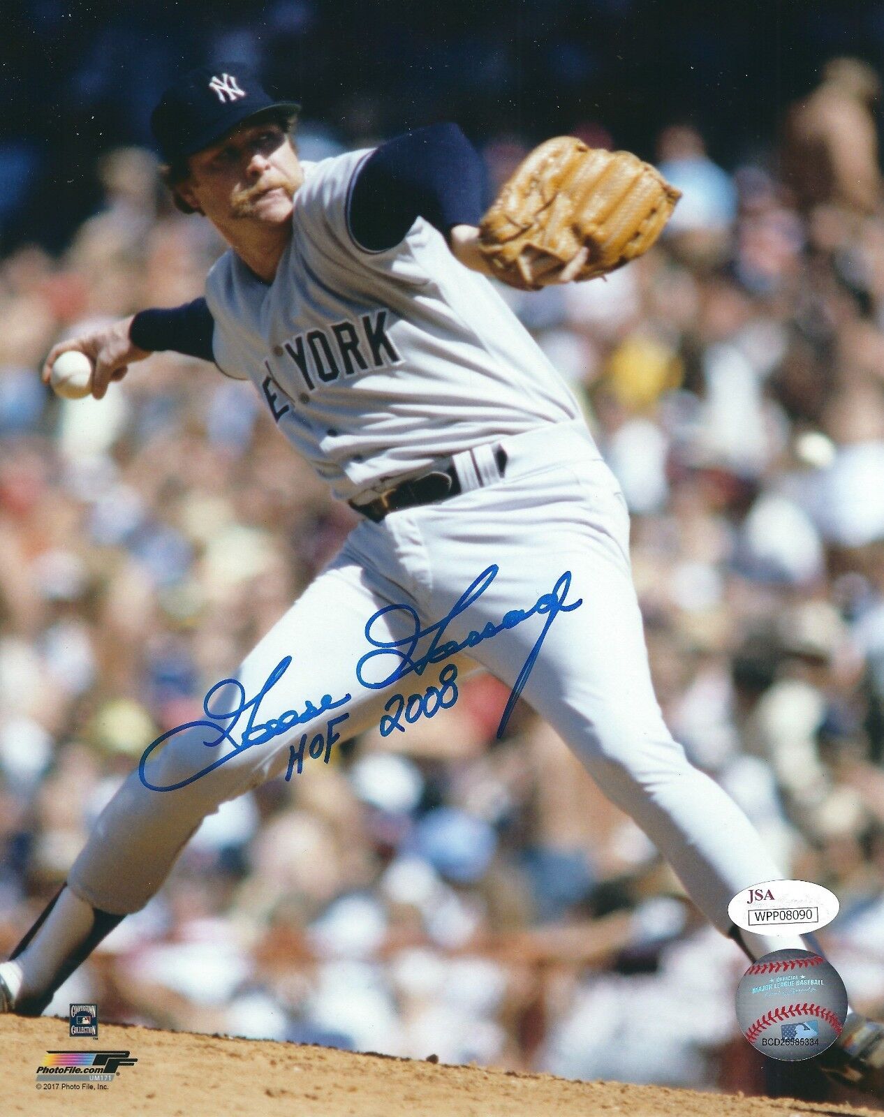 Signed 8x10 GOOSE GOSSAGE HOF 2008