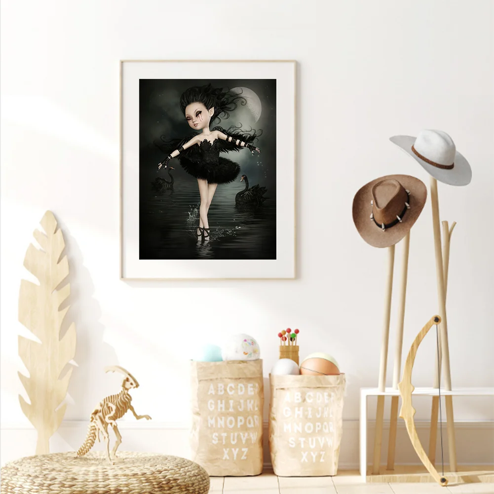 5D DIY Full Round Drill Diamond Painting Big Eyes Doll Rhinestone (NH643)