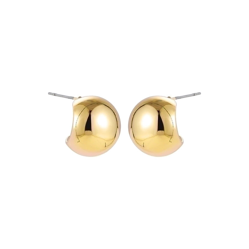 1 Pair Minimalist Solid Color Plating Stainless Steel K Gold Plated Ear Studs
