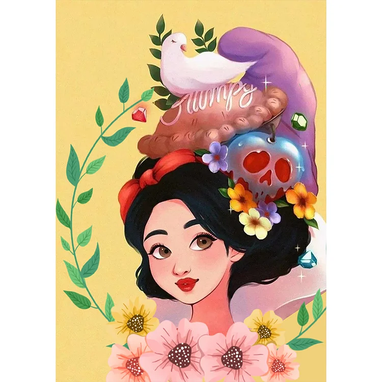 Snow White 30*40CM(Canvas) Full Round Drill Diamond Painting gbfke