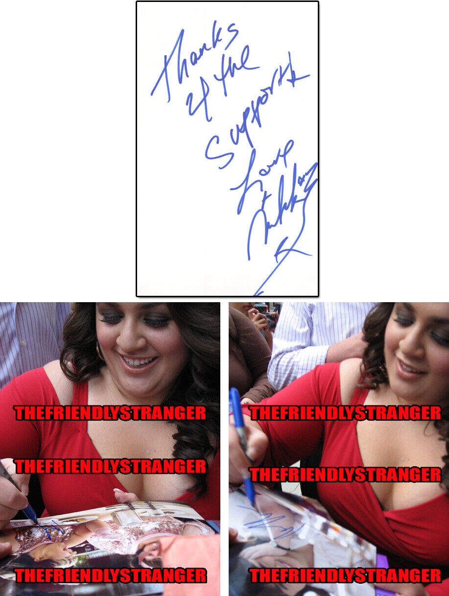 NIKKI BLONSKY signed Autographed 5X7 INDEX CARD a PROOF - HAIRSPRAY Tracy COA