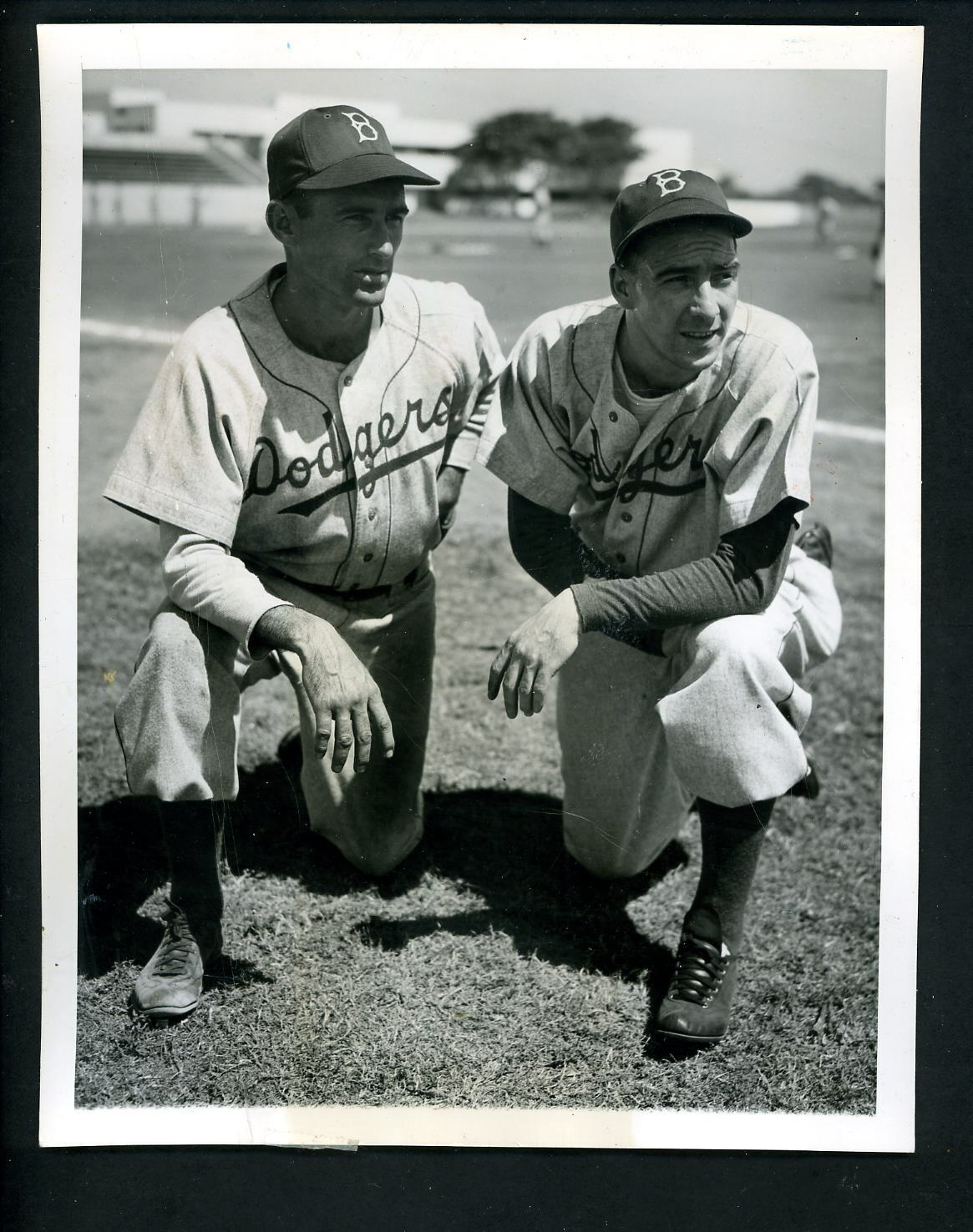 Billy Cox Spider Jorgensen 1948 Press Photo Poster painting Brooklyn Dodgers Dominican Republic