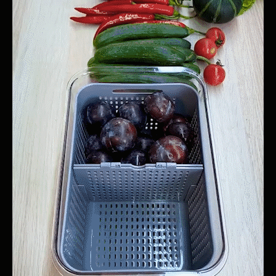 1.7L 4.5L Fridge Storage Box Refrigerator Fresh Vegetable Fruit