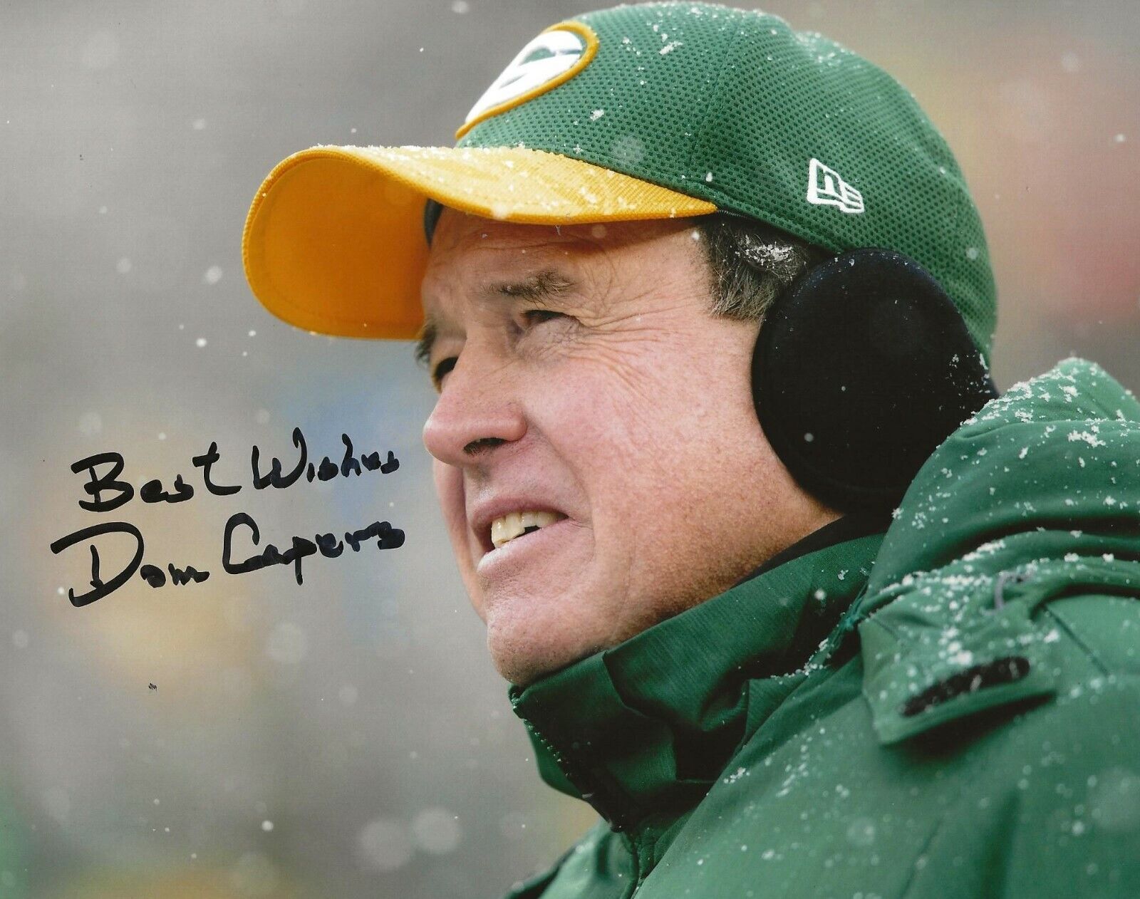 Dom Capers signed Green Bay Packers 8x10 Photo Poster painting autographed