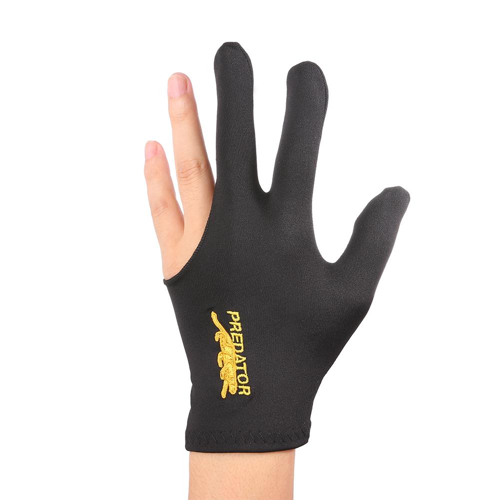 

Lycra Fabrics Embroidery Left Hand Open Three Finger Snooker Billiard Glove, 501 Original