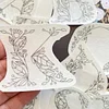 【26 PCS】Water Soluble Alphabet Floral Embroidery Pattern,peel and stick paper for ornaments