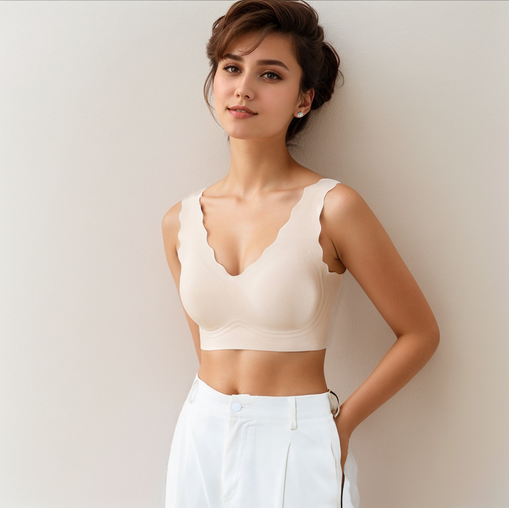 100% Silk Bra Traceless Wave Traceless Comfortable REAL SILK LIFE