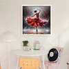 Red Dress Girl-11CT Stamped Cross Stitch 45*45cm/17.72*17.72in tapestrymarket