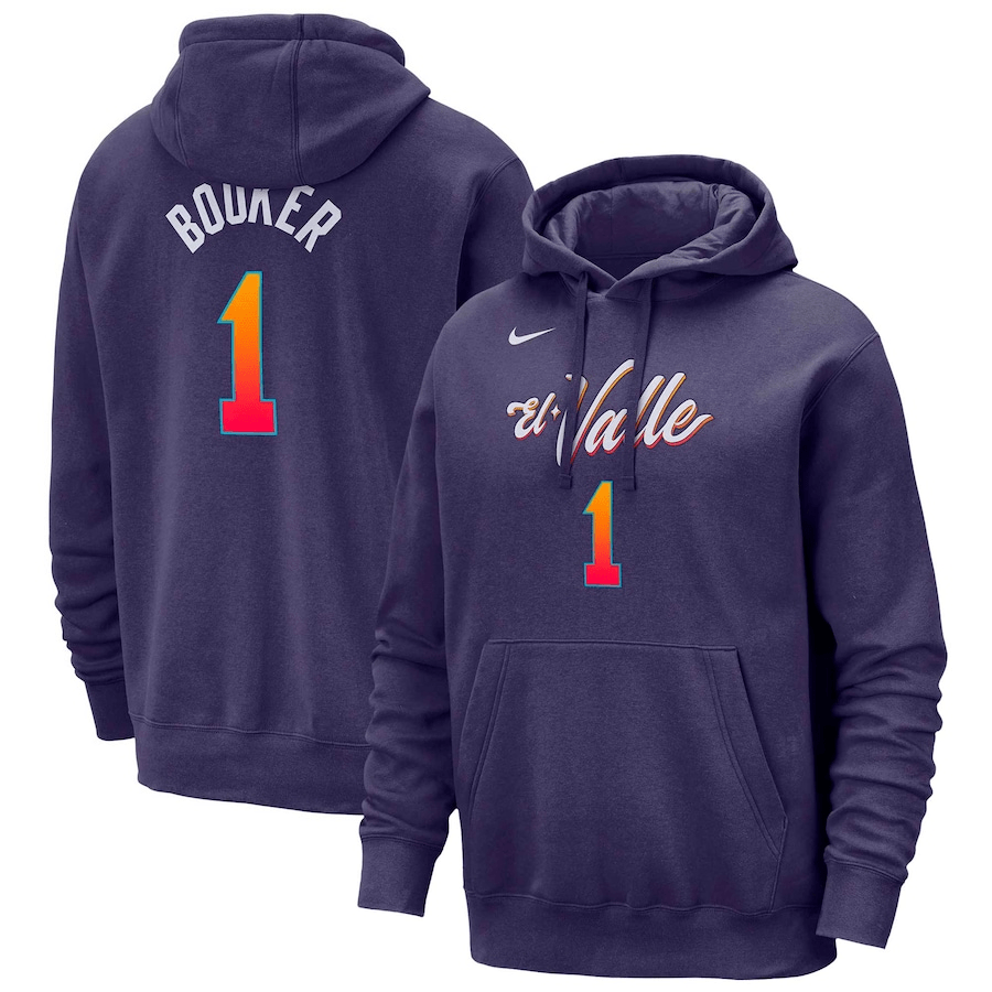 Devin Booker Phoenix Suns 2023/24 City Edition Name & Number Pullover Hoodie - Purple mysite