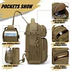Tactical Chest Bag Army Crossbody Pack Single Shoulder Molle Bag For Camping Hiking Cycling Walking Outdoor Sports,Black Brown