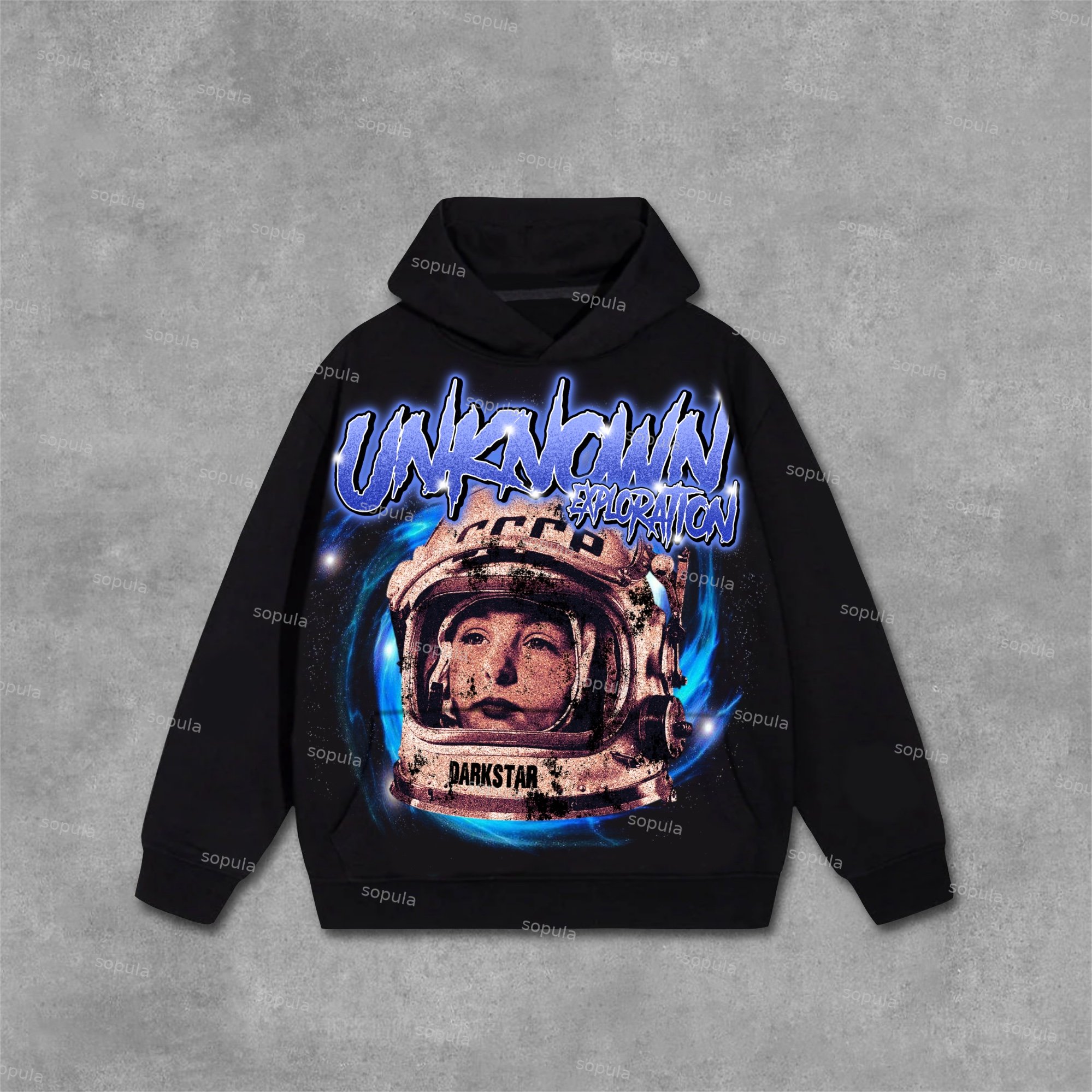 Darkstar - New Pattern Design - Astronaut & Starry Sky Hoodie Sweatshirt - SOPULA