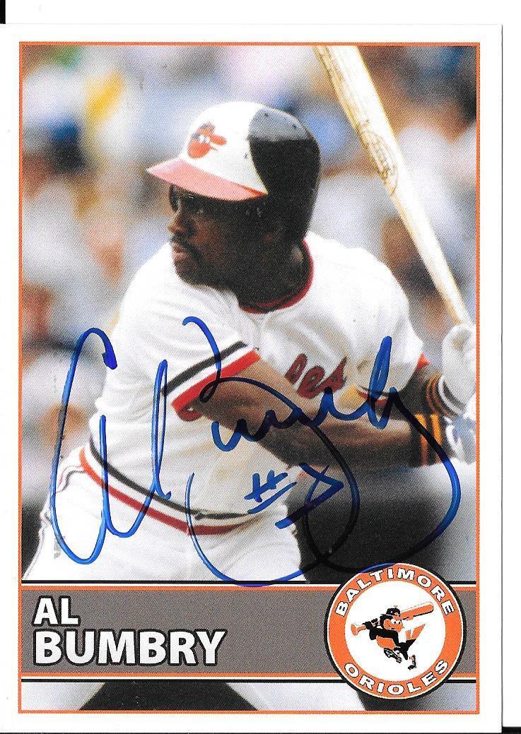 AL BUMBRY BALTIMORE ORIOLES 1973 AL ROOKIE OF THE YEAR RARE SIGNED Photo Poster painting