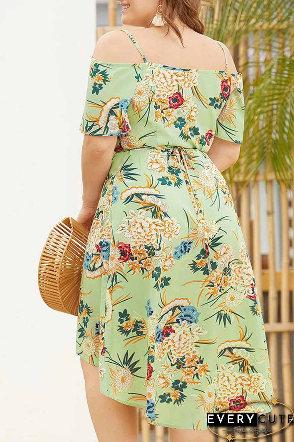 Plus Size Floral Print Casual Dress
