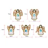 5pcs DIY Full Drill Special Shaped Diamond Painting Angel Fashion Keyring
