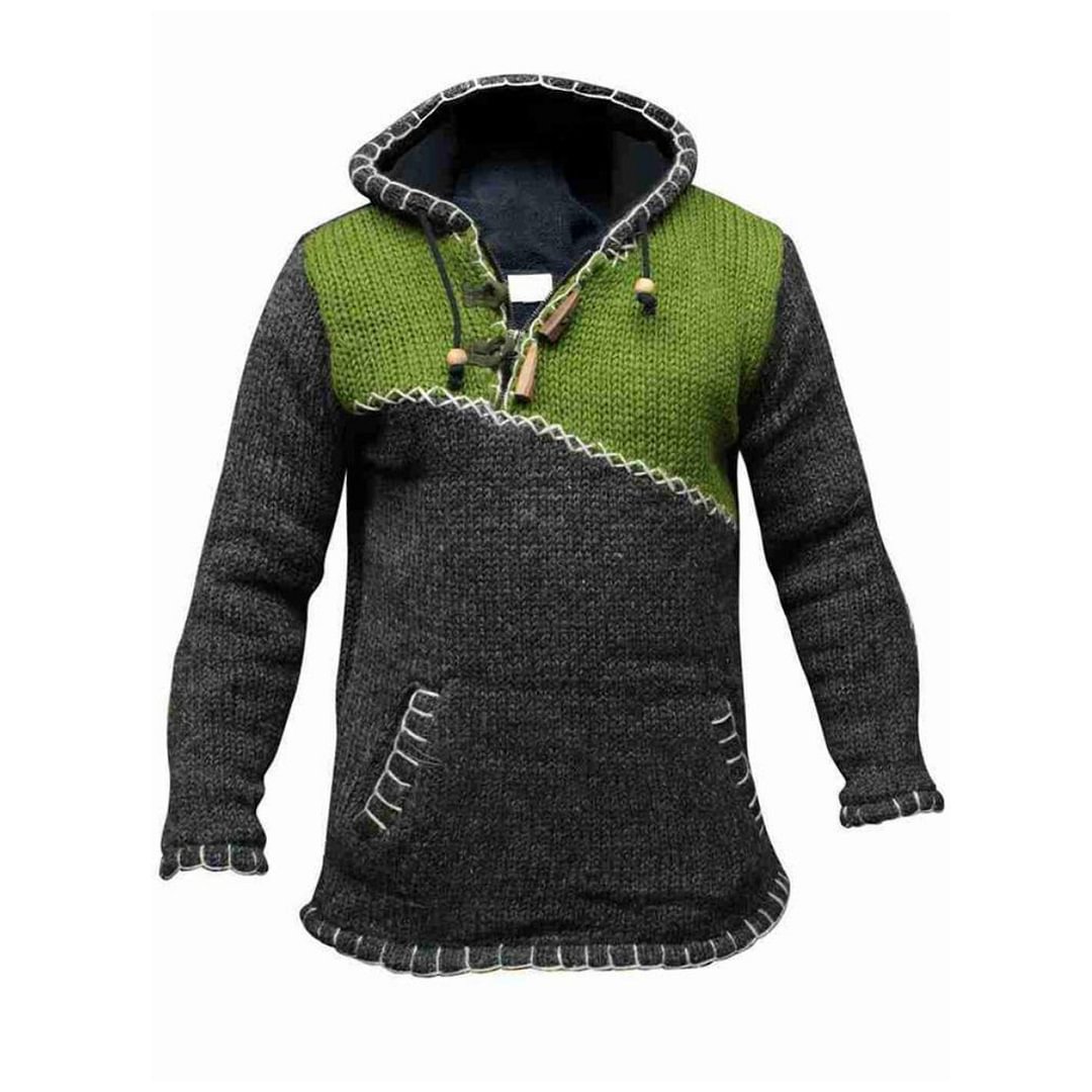 Contrast stitching sweater / [viawink] /