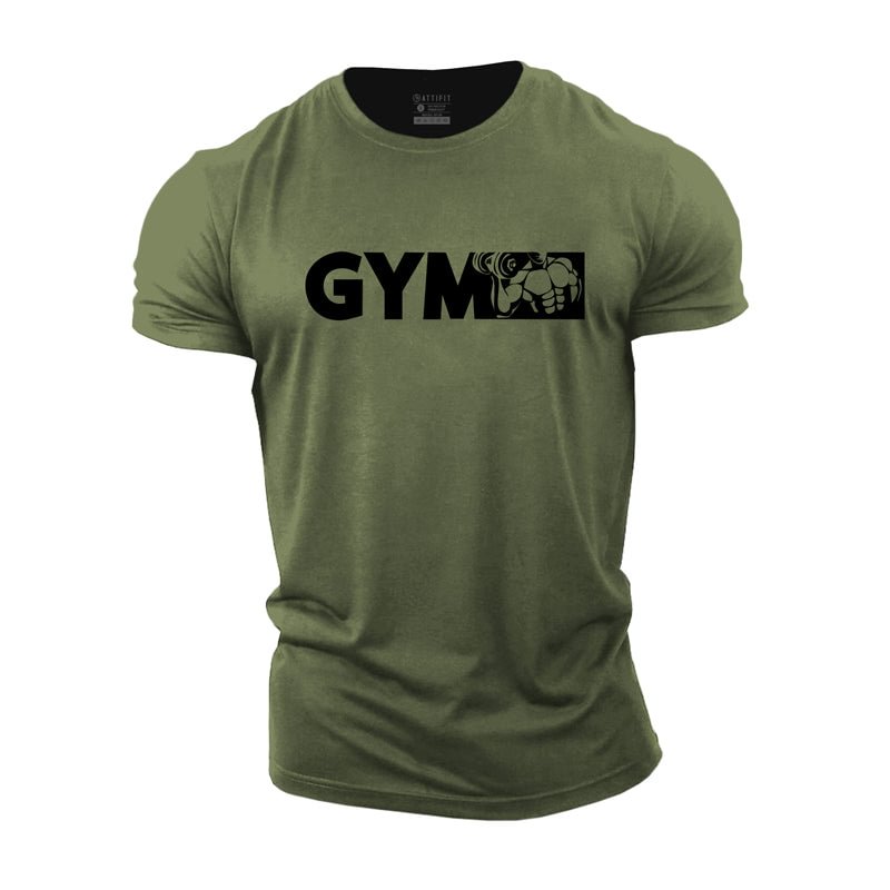 Cotton Men's Gym Graphic T-shirts tacday